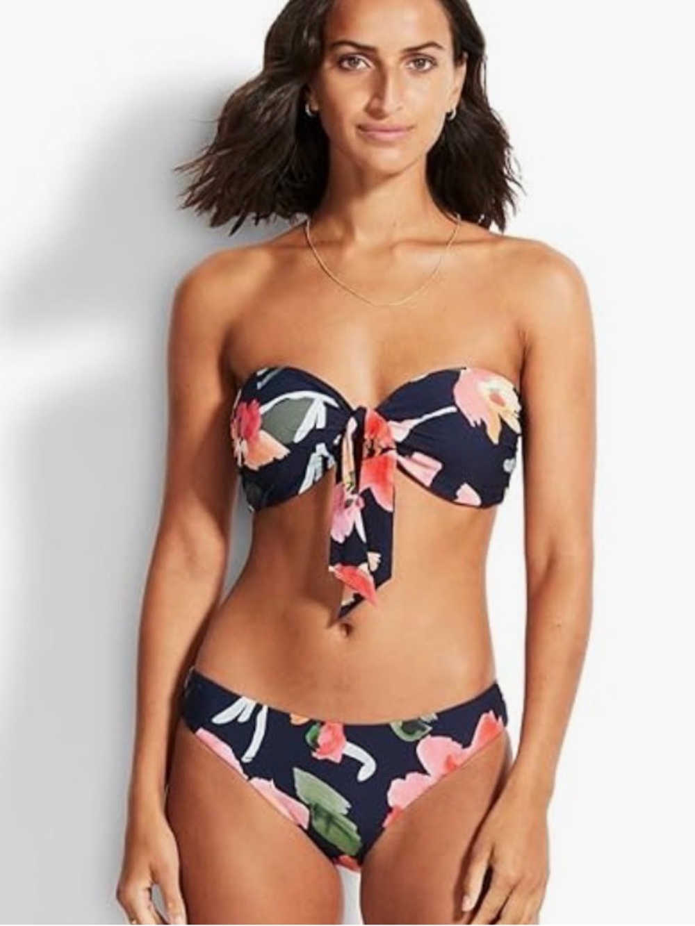 Seafolly Summer Memories Bandeau Tie Bikini Top